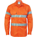 DNC HiVis Cool-Breeze Cotton Shirt with Generic R/Tape - Long sleeve 3967 - Star Uniforms Australia