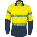 DNC HiVis D/N 2 Tone Drill Shirt with Generic R/Tape - long sleeve 3982 - Star Uniforms Australia