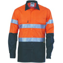 DNC HiVis Cool-Breeze Cotton Shirt with 3M 8906 R/Tape - Long sleeve 3988 - Star Uniforms Australia