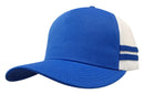 Headwear - American Premium Twill/Mesh Deep Fit Trucker with Stripes - 3995