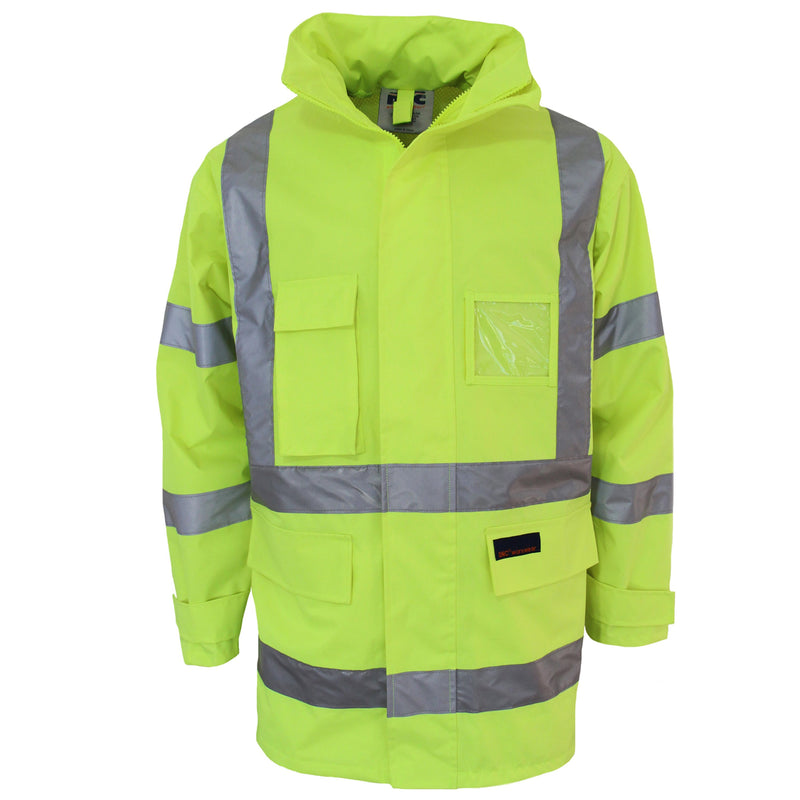 DNC HiVis "X" back Rain jacket Biomotion tape 3996 - Star Uniforms Australia