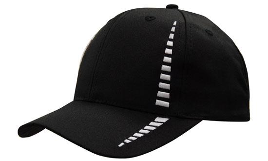 Headwear Breathable Poly Twill with Small Check Patterning Cap - 4010