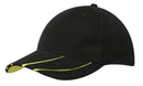 Headwear-Brushed Heavy Cotton with Hi-Vis Laminated Two-Tone Peak-4019