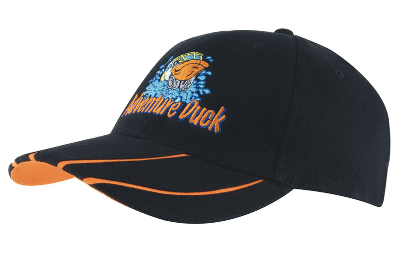 Headwear-Brushed Heavy Cotton with Hi-Vis Laminated Two-Tone Peak-4019