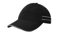 Headwear Microfibre Sports Cap with Piping and Sandwich Cap - 4077