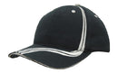 Headwear-Brushed Heavy Cotton with Waving Stripes on Crown & Peak Cap -4099