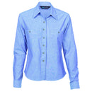 DNC Ladies Cotton Chambray Shirt - Long Sleeve 4106 - Star Uniforms Australia