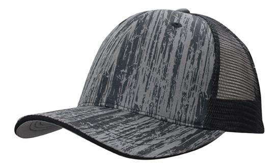 Headwear - Wood Printed With Mesh Back - 4144