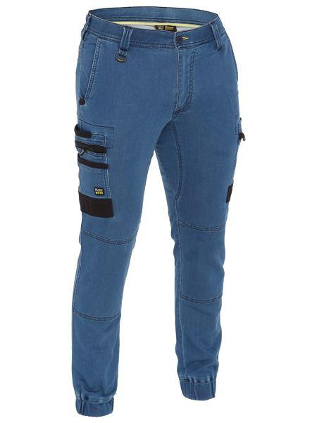 Bisley Flex And Move™ Stretch Denim Cargo Cuffed Pants-BPC6335