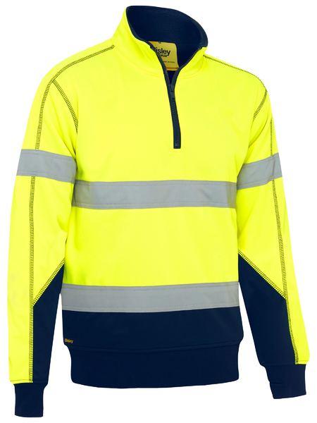 Bisley Taped Hi Vis Fleece Pullover With Sherpa Lining-BK6987T