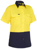 Bisley-Women's Cool Lightweight Hi Vis Drill Shirt-BL1895