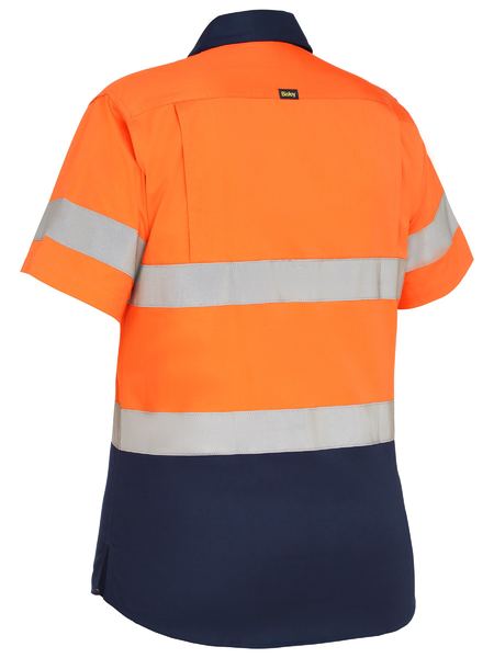 Bisley-Women's Taped Hi Vis Cool Lightweight Drill Shirt-BL1896