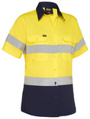 Bisley-Women's Taped Hi Vis Cool Lightweight Drill Shirt-BL1896