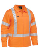 Bisley-X Taped Hi Vis Drill Jacket With Liquid Repellent Finish-BJ6919XT