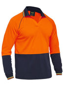 Bisley-Two Tone Hi Vis Long Sleeve Polo-BK6440