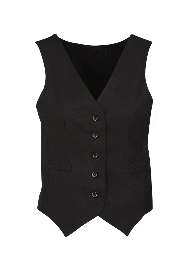 Biz Corporates Womens Peaked Vest With Knitted Back  50111 - Star Uniforms Australia