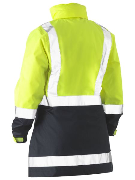 Bisley - Women's Taped Two Tone Hi Vis Rain Jacket - BJL6966T