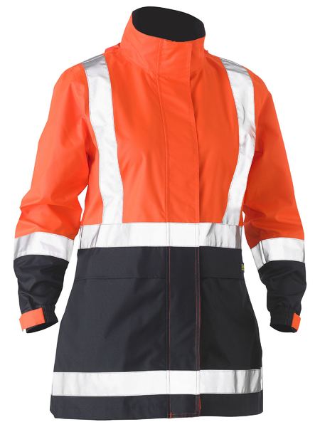 Bisley - Women's Taped Two Tone Hi Vis Rain Jacket - BJL6966T