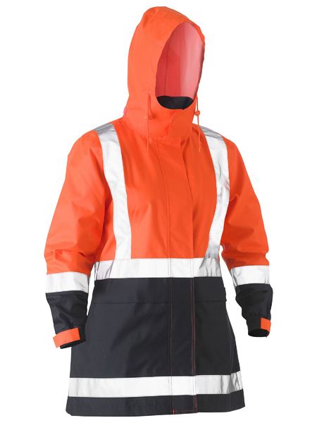 Bisley - Women's Taped Two Tone Hi Vis Rain Jacket - BJL6966T