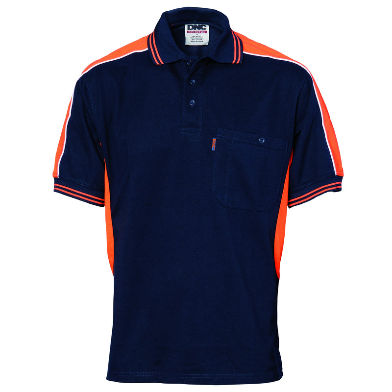 DNC Polyester Cotton Panel Polo Shirt - Short Sleeve 5214 - Star Uniforms Australia