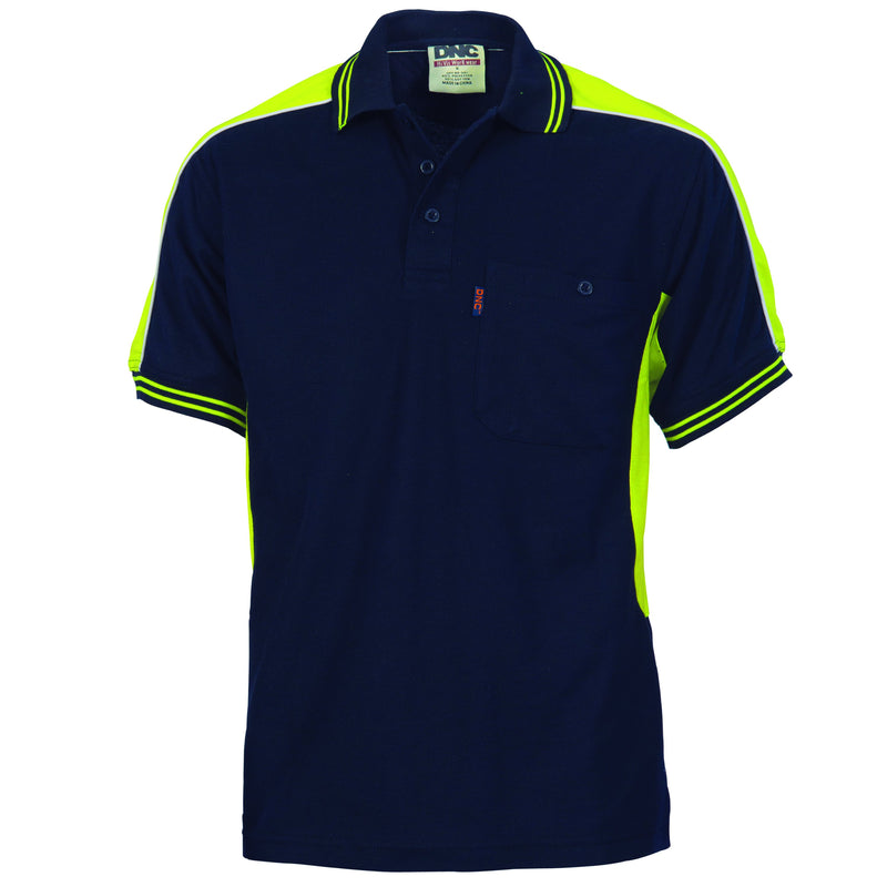 DNC Polyester Cotton Panel Polo Shirt - Short Sleeve 5214 - Star Uniforms Australia