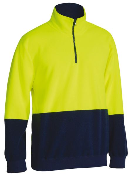 Bisley Hi Vis Polarfleece Zip Pullover-BK6889