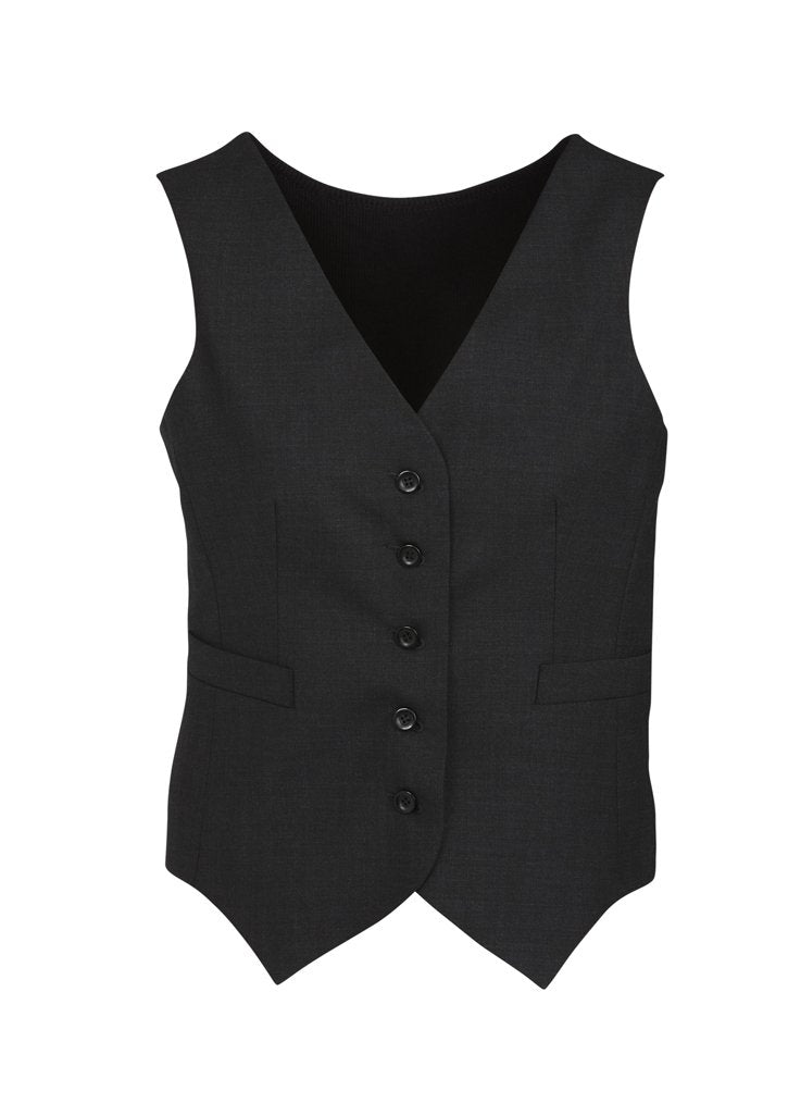 Biz Corporates Womens Peaked Vest With Knitted Back 54011 - Star Uniforms Australia