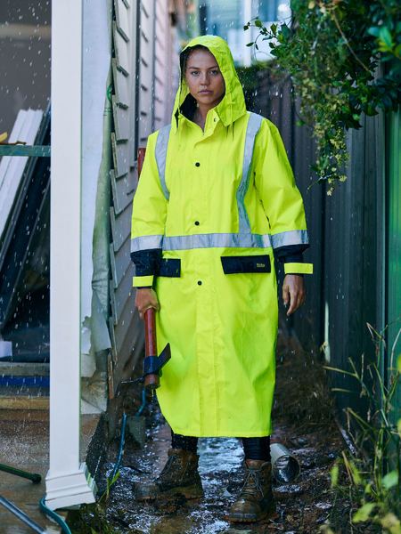 Bisley - Taped Hi Vis Long Rain Coat - BJ6961T