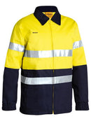 Bisley 2 Tone Hi Vis Drill Jacket 3m Reflective Tape-BK6710T