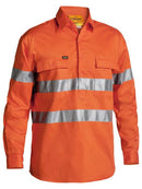 Bisley Hi Vis Closed Front Drill L/S Shirt 3M Reflective Tape-BTC6482