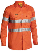 Bisley Hi Vis Drill L/S Shirt 3M Reflective Tape-BT6482