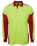 Jb'S Wear - Hi Vis L/S Arm Panel Polo - 6AP4L