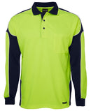 Jb'S Wear - Hi Vis L/S Arm Panel Polo - 6AP4L