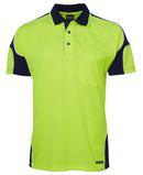 Jb's Wear - Hi Vis S/S Arm Panel Polo - 6AP4S