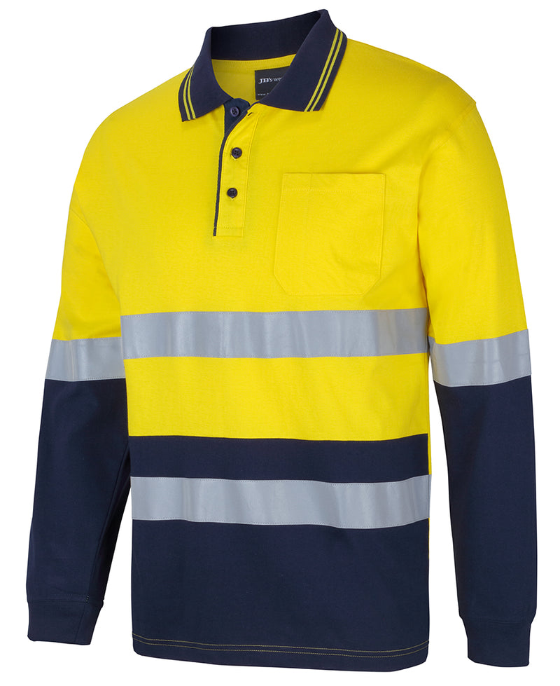 JB,s Wear-Hi Vis L/S Cotton Polo - 6DCPL