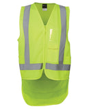 Jb's Wear - Hi Vis Zip Drop Tail H Pattern (D+N) Vest - 6DNDV