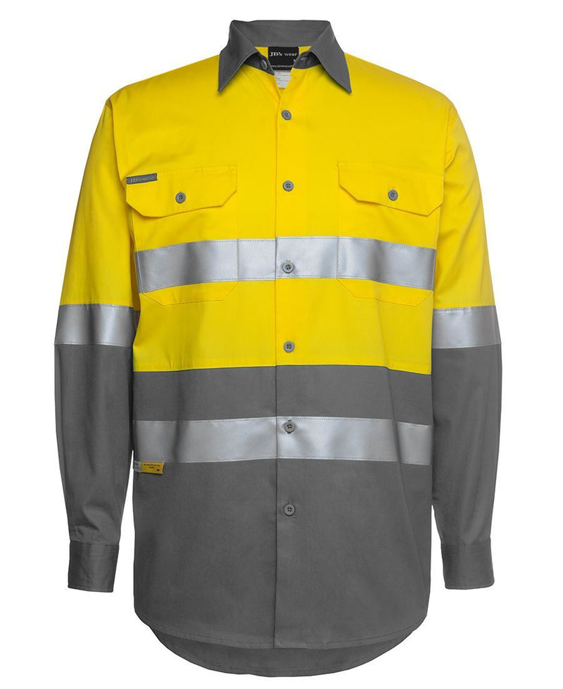 Jb'S Wear Hi Vis L/S (D+N) 150G Work Shirt 6Dnwl-A - Star Uniforms Australia