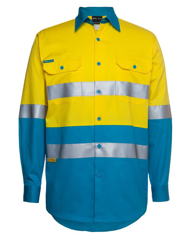 Jb'S Wear Hi Vis L/S (D+N) 150G Work Shirt 6Dnwl-A - Star Uniforms Australia