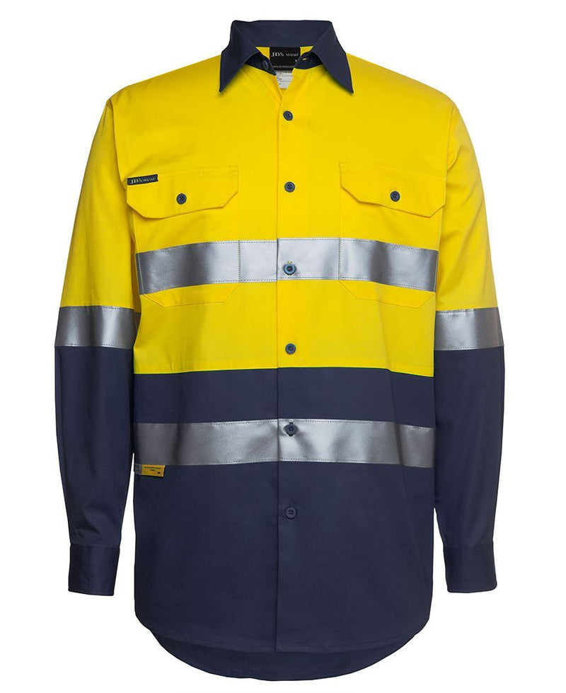 Jb'S Wear Hi Vis L/S (D+N) 150G Work Shirt 6Dnwl-A - Star Uniforms Australia