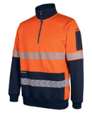 JB Hi Vis 330G 1/2 Zip Segmented Tape Fleece - 6DPS