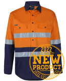 JB's Wear-Hi Vis (D+N) L/S Stretch Work Shirt With Tape - 6DSWL