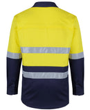 JB's Wear-Hi Vis (D+N) L/S Stretch Work Shirt With Tape - 6DSWL