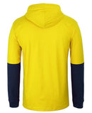 JB's - Hi Vis L/S Cotton Tee With Hood - 6HCTL
