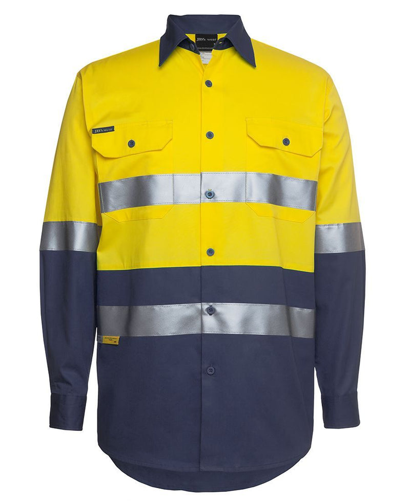 Jb;S Wear Hi Vis (D+N) L/S 190G Shirt 6Hls - Star Uniforms Australia