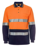 JB's Wear HI VIS L/S (D+N) COTTON BACK POLO 6HMCB - Star Uniforms Australia