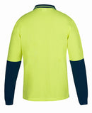 JB's Wear Hi Vis L/S Non Button Polo 6HNBL - Star Uniforms Australia