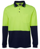 Jb'S Wear Hi Vis L/S Cotton Back Polo 6Hpl - Star Uniforms Australia