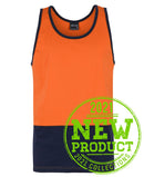 JB's Wear-Hi Vis Cotton Singlet-6HTCS