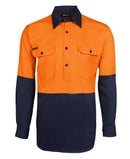 Jb'S Wear Hi Vis L/S 190G Close Front Shirt 6Hvcf - Star Uniforms Australia