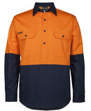 Jb'S Wear Hi Vis Close Front L/S 150G Work Shirt 6Hvcs - Star Uniforms Australia